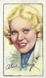 1935 Gallaher Signed Portraits of Famous Stars #28 Alice Faye Front