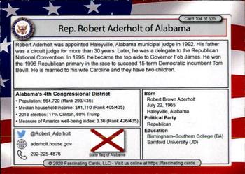 2020 Fascinating Cards United States Congress #104 Robert Aderholt Back