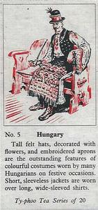 1955 Ty-phoo Tea Costumes of the World #5 Hungary Front