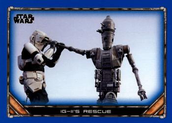 2020 Topps Star Wars: The Mandalorian Season 1 - Blue #91 IG-11’s Rescue Front