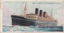 1924 Wills's Merchant Ships of the World #28 S.S. Narkunda Front