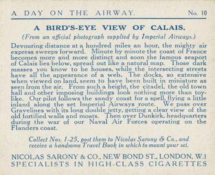 1928 Nicolas Sarony & Co. A Day on the Airway (Large) #10 Over Calais Back