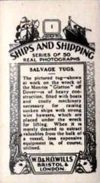 1928 Wills's Ships and Shipping #1 Salvage Tugs Back
