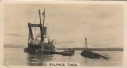 1928 Wills's Ships and Shipping #1 Salvage Tugs Front