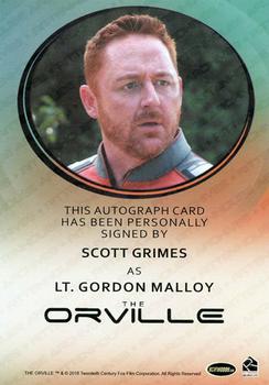2020 Rittenhouse The Orville Archives Autograph Edition - Bordered Autographs #NNO Scott Grimes Back