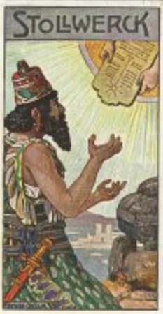 1908 Stollwerck Album 10 Gruppe 407 Antike Gesetzgeber (Ancient Legislators)  #I Hammurabi Front