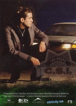 2006 Strictly Ink CSI Series 3 - Foil Bonus #F9 Greg Sanders - Eric Szmanda Back