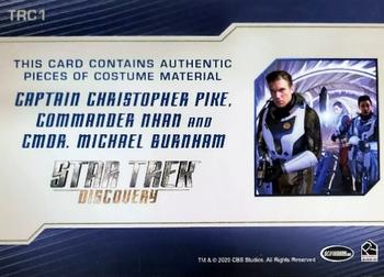 2020 Rittenhouse Star Trek: Discovery Season Two - Triple Relics #TRC1 Captain Christopher Pike / Commander Michael Burnham / Commander Nhan Back