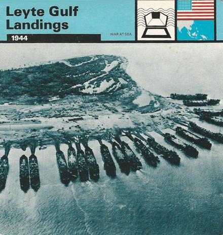 1977 Edito-Service World War II - Deck 18 #13-036-18-13 Leyte Gulf Landings Front