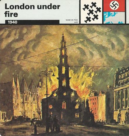 1977 Edito-Service World War II - Deck 18 #13-036-18-16 London under fire Front