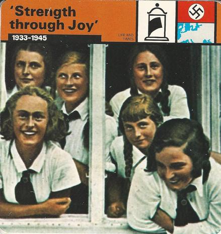 1977 Edito-Service World War II - Deck 21 #13-036-21-13 'Strength through Joy' Front