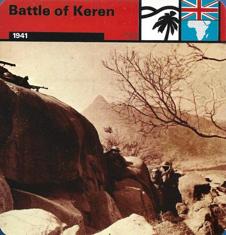 1977 Edito-Service World War II - Deck 78 #13-036-78-19 Battle of Keren Front