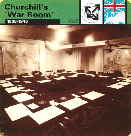 1977 Edito-Service World War II - Deck 40 #13-036-40-05 Churchill's 'War Room' Front