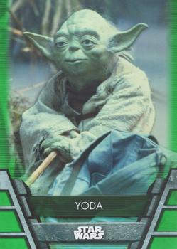 2020 Topps Star Wars Holocron Series - Green #Jedi-13 Yoda Front