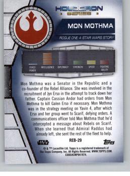 2020 Topps Star Wars Holocron Series - Red #Reb-29 Mon Mothma Back