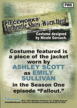 2007 Inkworks Jericho Season 1 - Pieceworks Costumes #PW8 Emily Sullivan Back