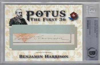 2020 Historic Autographs POTUS The First 36 - Cut Signatures #NNO Benjamin Harrison Front