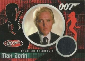 2002 Rittenhouse James Bond 40th Anniversary - From The Archives Costume Cards #CC2 Christopher Walken / Max Zorin Front