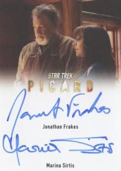 2021 Rittenhouse Star Trek: Picard Season One - Dual Autographs #NNO Marina Sirtis / Jonathan Frakes Front