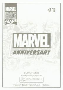 2020 Panini Marvel 80 Years Stickers #43 Amazing Fantasy #15 Back