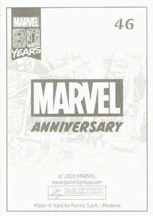 2020 Panini Marvel 80 Years Stickers #46 The Incredible Hulk #1 Back