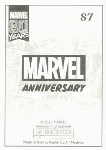 2020 Panini Marvel 80 Years Stickers #87 The Incredible Hulk #334 Back