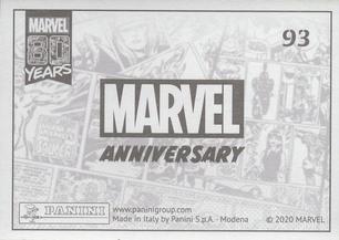 2020 Panini Marvel 80 Years Stickers #93 Marvel Graphic Novel #1 Back