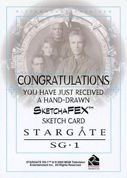 2003 Rittenhouse Stargate SG-1 Season 5 - SketchaFEX #NNO Asgard Back
