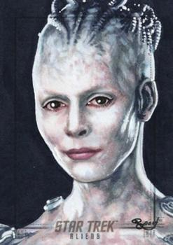 2014 Rittenhouse Star Trek Aliens  - Sketches #NNO Rhiannon Owens Front