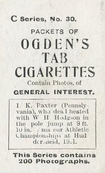 1902 Ogden's General Interest Series C #30 Pole Jump Back