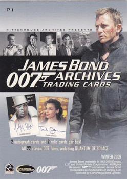2009 Rittenhouse James Bond Archives - Promos #P1 James Bond (Daniel Craig) Back