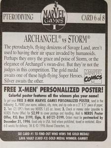 1996 Nerds X-Men Series 2 #6 Archangel vs. Storm Back