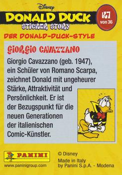 2019 Panini Disney Donald Duck Sticker Story 85 Years - German Edition #K7 Der Donald - Duck - Style Giorgio Cavazzano Back