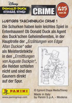 2019 Panini Disney Donald Duck Sticker Story 85 Years - German Edition #K35 Lustiges Taschenbuch Crime 1 Back