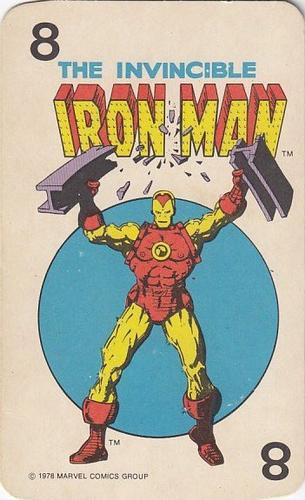 1978 Milton Bradley Marvel Comics Super-Heroes Card Game #8 Iron Man Front