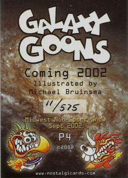 2002 NostalgiCards Galaxy Goons - Promos #P4 The Hex Files Back