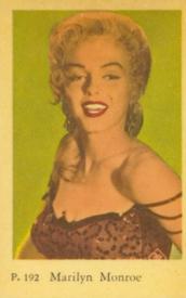 1958 Dutch Gum P Set #P192 Marilyn Monroe Front