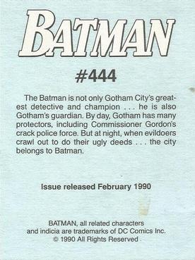 1990 Ertl DC Comics Super Heroes #NNO Batman #444 Back