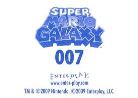 2009 Enterplay Super Mario Galaxy Stickers #007 Life Mushroom Back