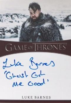 2021 Rittenhouse Game of Thrones Iron Anniversary Series 1 - Inscription Autographs #NNO Luke Barnes Front