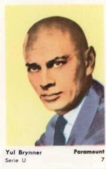 1959 Dutch Gum Serie U #U7 Yul Brynner Front