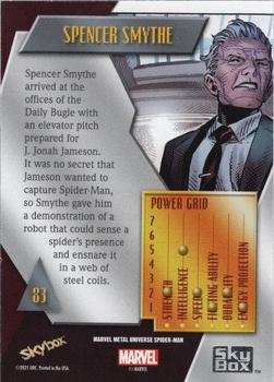 2021 SkyBox Metal Universe Marvel Spider-Man #83 Spencer Smythe Back