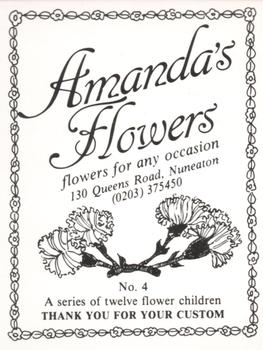 1990 Amanda's Flowers Flower Children #4 Child 4 Back