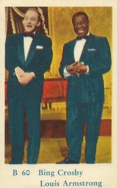 1959 Dutch Gum B (Blue Text) #B60 Bing Crosby / Louis Armstrong Front