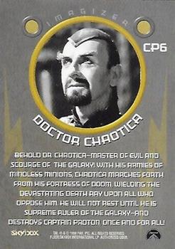 1999 SkyBox Star Trek Voyager: Closer to Home - Adventures of Captain Proton Foil #CP6 Doctor Chaotica Back