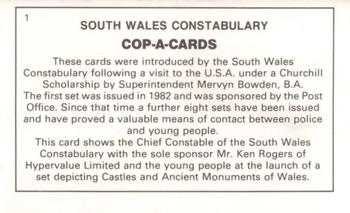 1990 South Wales Constabulary Cop-A-Cards #1 Cop-a-Cards Back