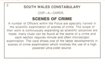 1990 South Wales Constabulary Cop-A-Cards #3 Scenes of Crime Back