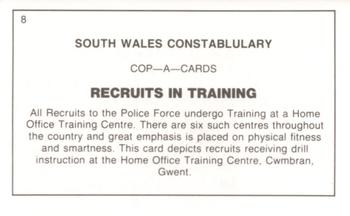 1990 South Wales Constabulary Cop-A-Cards #8 Recruits in Training Back