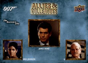 2021 Upper Deck James Bond Villains & Henchmen - Allies and Colleagues #AC-23 Jinx Johnson / James Bond / Q Front