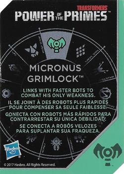 2018 Hasbro Transformers Power of the Primes - Micronus #NNO Grimlock Back